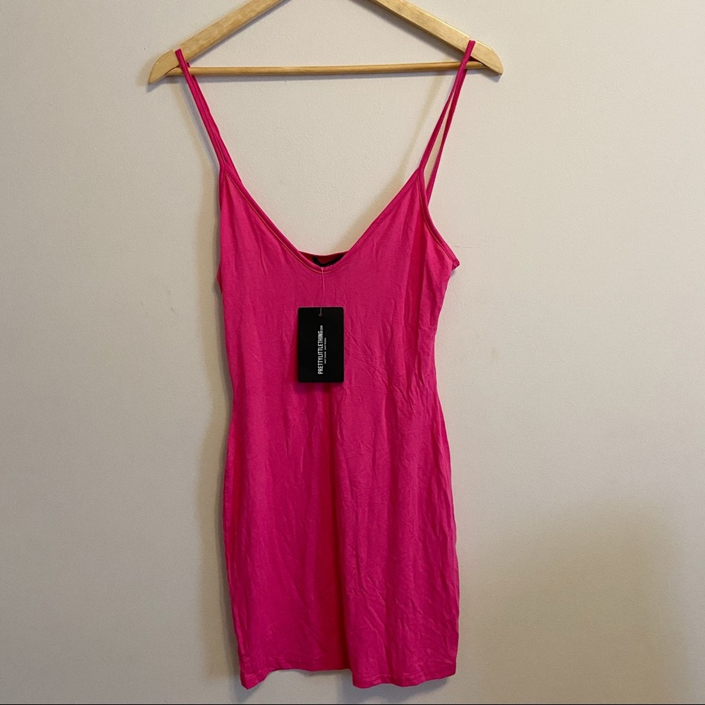 🌸2/$20🌸 PLT | Hot pink strappy bodycon dress